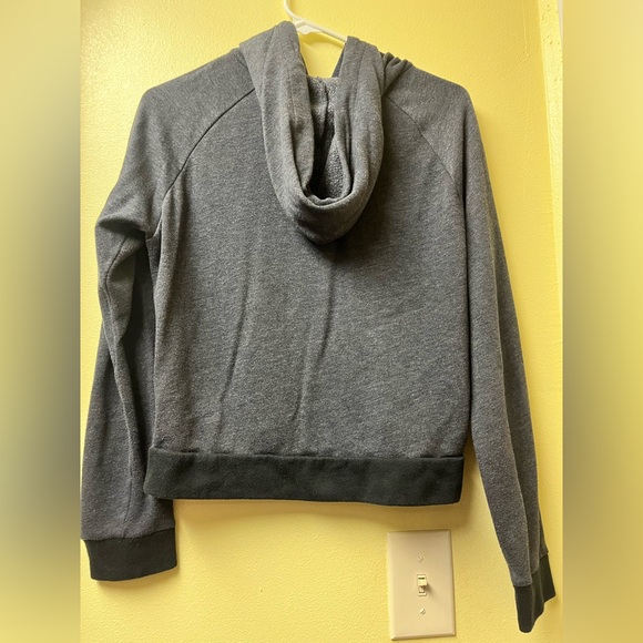 VS Pink Logo Zip Front Hoodie Grey Size Small - Picture 2 of 2